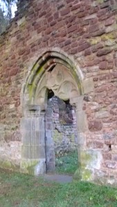 La Heidenkirche, vestiges de l'église St Mathias du village disparu de Birsbach, construite au XIVème siècle